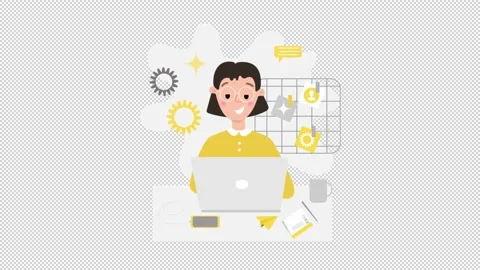 Home office concept animation. 動画素材 146691735