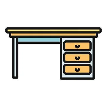 Home office desk creating a workspace environment Stock Illustration