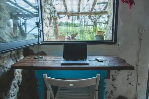 Home office during lockdown Stock Photos