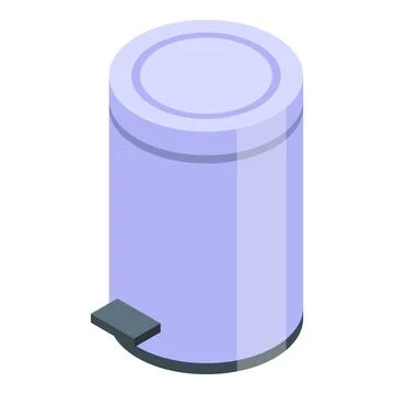 Home office garbage bin icon, isometric style Stock-Illustration