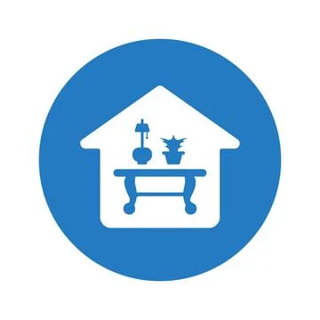 Home office icon. Illustrazione stock