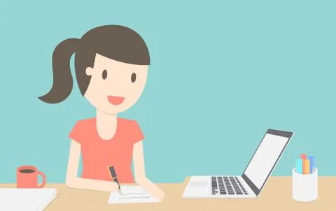 Home office Stock Illustration