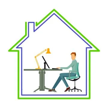 Home-Office Stock Illustration