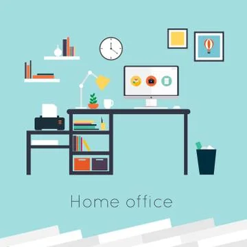 Home office. Stock-Illustration