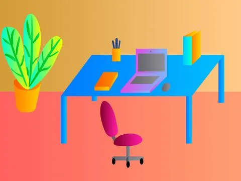 Home Office Stock Illustration