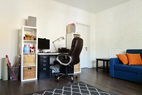Home office interior Stock Photos