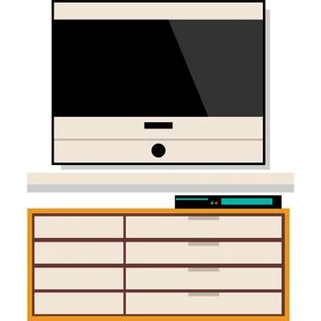 Home office interior vector room furniture icon Stock Illustration