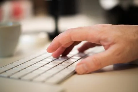 Home Office Keyboard Stock Photos