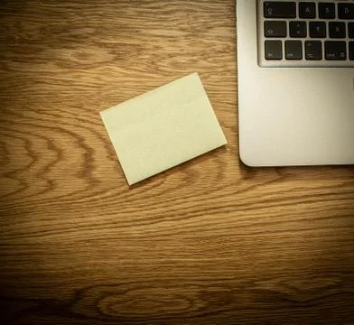 Home office with note Stock Photos