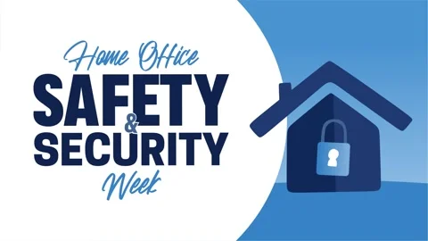 Home office safety and security week Vidéo 337860732