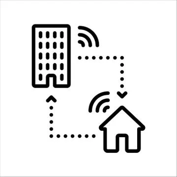 Home office. Vector icon. Connect. Stock Illustration