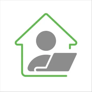 Home office. Vector icon. Stock Illustration