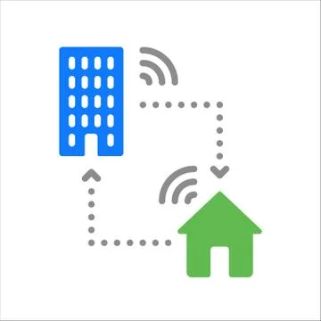 Home office. Vector icon. Stock Illustration
