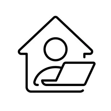 Home office. Vector icon. Stock Illustration