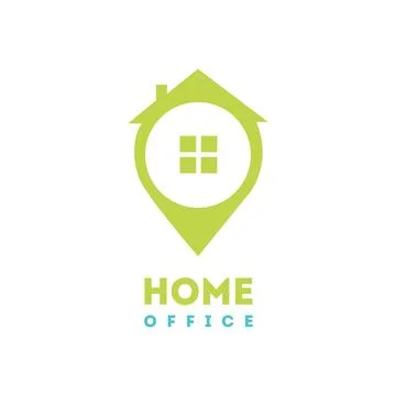 Home office vector logo design template Stock Illustration