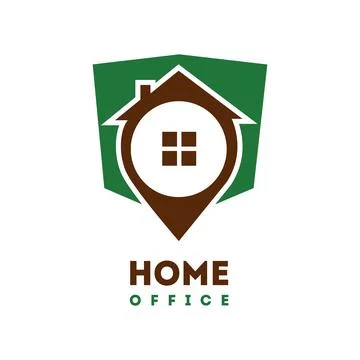 Home office vector logo design template Stock Illustration