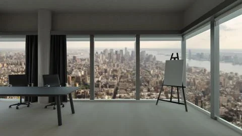 Home office virtual background. Illustrazione stock