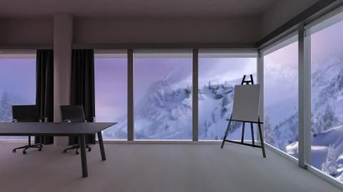 Home office virtual background. Illustrazione stock