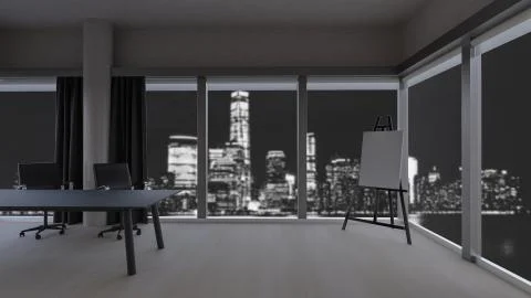 Home office virtual background. Illustrazione stock