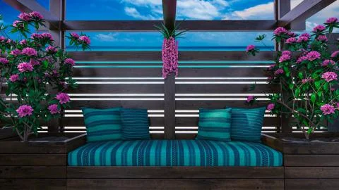 Home office virtual background. Illustrazione stock