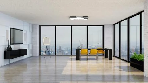 Home office virtual background. Illustrazione stock