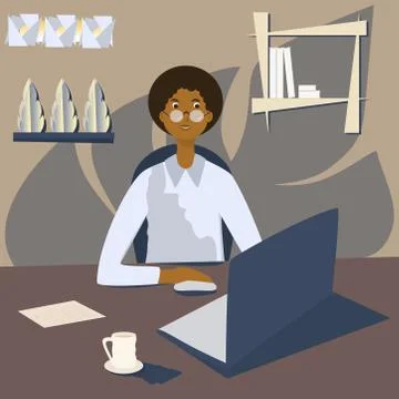 Home office workplace. Stock Illustration