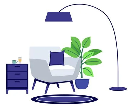 Home office workspace for freelancer Stock Illustration