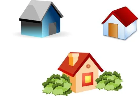 Home or Hut icon vector, isolated on white background. Stock Illustration