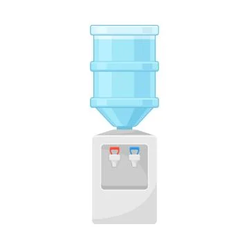 Home Or Office Cooler For Drinking Water Flat Vector Illustration Stock Illustration