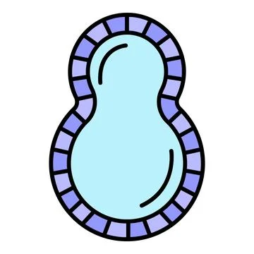 Home outdoor pool icon color outline vector Stock Illustration