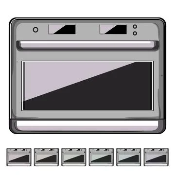 Home oven kitchen cartoon vector graphic Stock Illustration