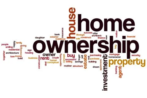 Home ownership word cloud Stock Illustration