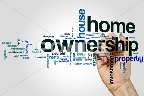 Home ownership word cloud Stock Photos