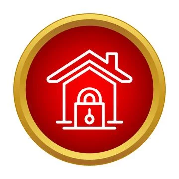 Home with padlock depicting security and protection icon Illustrazione stock