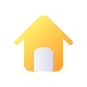 Home page pixel perfect flat gradient color ui icon Illustrazione stock