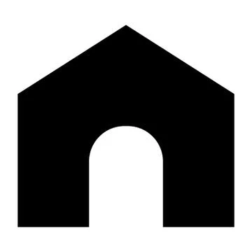 Home page solid icon. House illustration isolated on white. Main page glyph Stock Illustration
