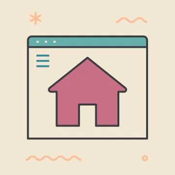 Home page. Web design concept. Unique and creative illustration. Stock Illustration