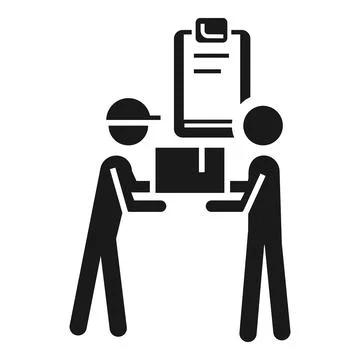 Home parcel delivery icon, simple style Illustrazione stock