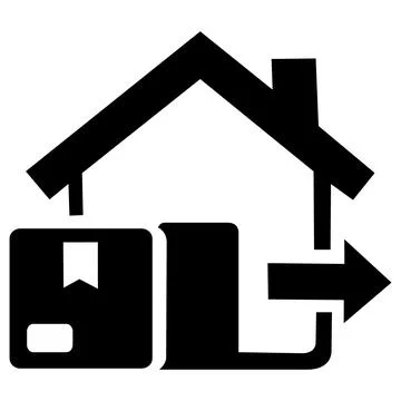Home parcel delivery vector icon Stock Illustration
