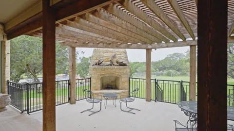 A home patio Stock Footage 259906644