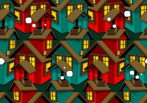 Home pattern 11 Stock Illustration