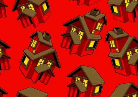 Home pattern Stock Illustration