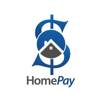 Home pay initial letter S money logo concept design. Symbol graphic template  Illustrazione stock