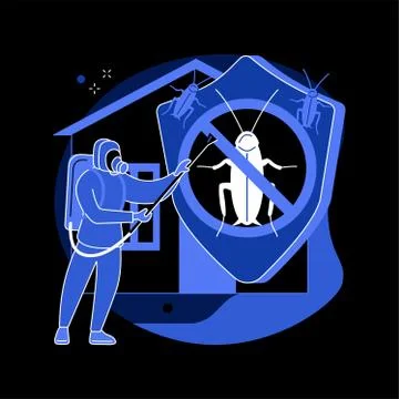 Home pest insects control abstract concept vector illustration. Stock Illustration