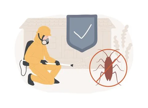 Home pest insects control isolated concept vector illustration. Ilustración de archivo