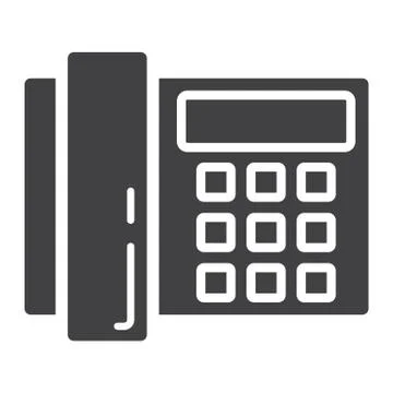 Home Phone solid icon, household and appliance Illustrazione stock
