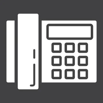 Home Phone solid icon, household and appliance Stock Illustration