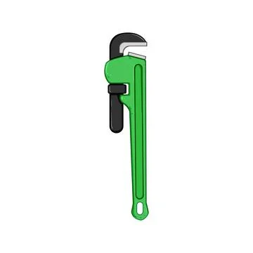 Home pipe wrench cartoon vector illustration Stock Illustration