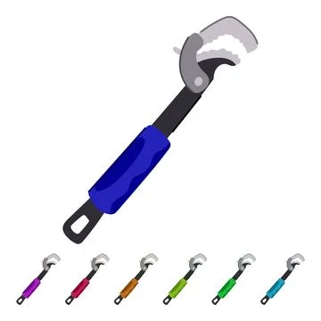 Home pipe wrench vector cartoon graphic Stock Illustration
