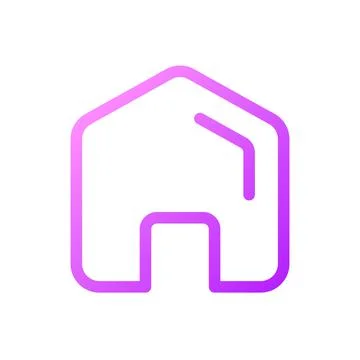 Home pixel perfect gradient linear ui icon イラスト素材
